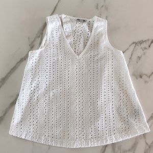 Madewell eyelet top